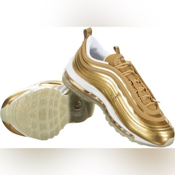 Nike Air Max 97 LX Metallic Gold Sneakers Size 6 - Picture 3 of 12